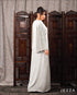 Ethereal Elegance: Pleated Sleeve Crush Satin Dress 60492